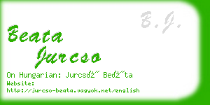 beata jurcso business card